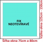 Plastov okna FIX SOFT ka 75 a 80cm x vka 125-150cm 